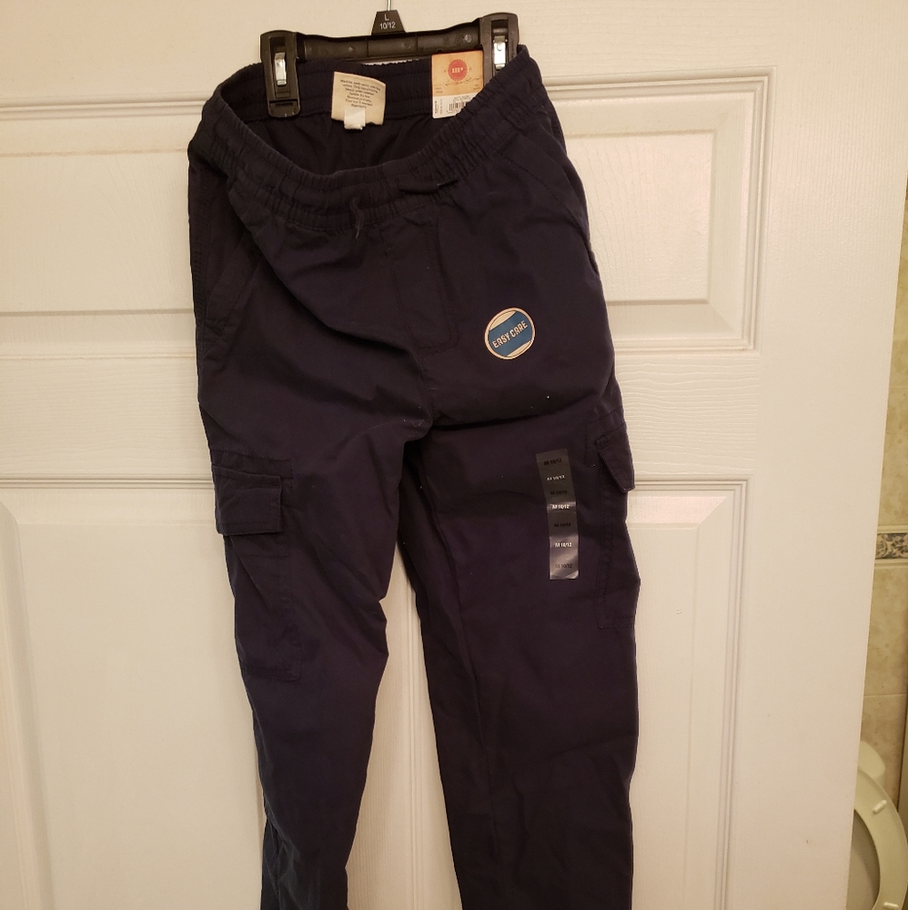 Boys pull-on khaki cargo pants NWT